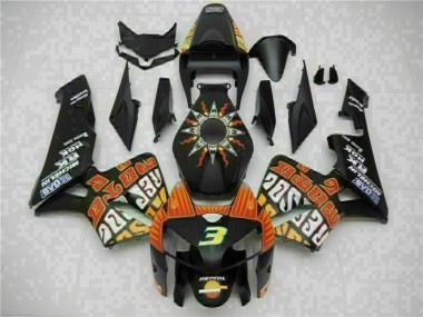 Schwarz CBR 600 RR 2005-2006 Verkleidungen