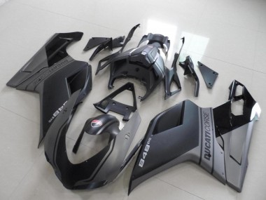 Schwarz Ducati 848 1098 1198 2007-2014 Verkleidungen