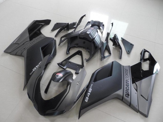 Schwarz Ducati 848 1098 1198 2007-2014 Verkleidungen Schwarz Ducati 848 1098 1198 2007-2014 Verkleidungen