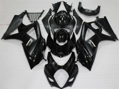 Schwarz GSXR 1000 K7 2007-2008 Verkleidungen Komplett Sets