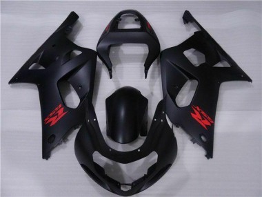Schwarz GSXR 600 / 750 K1 K2 K3 2001-2003 Vollverkleidung
