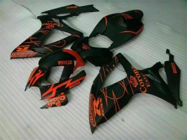 Schwarz GSXR 600 / 750 K6 2006-2007 Verkleidungen Komplett Sets