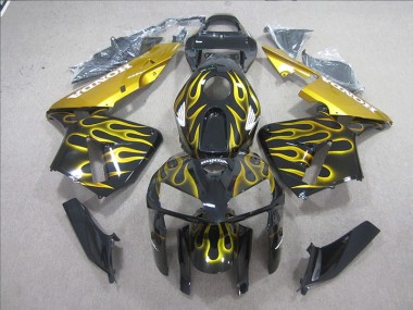 Schwarz Gelb Flamme CBR 600 RR 2005-2006 Verkleidungen