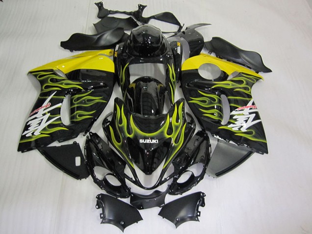 Schwarz Gelb Flamme GSXR 1300 Hayabusa 2008-2019 Verkleidungen Schwarz Gelb Flamme GSXR 1300 Hayabusa 2008-2019 Verkleidungen
