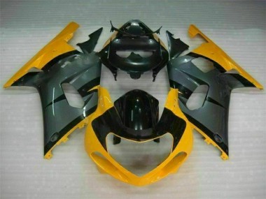 Schwarz Gelb GSXR 600 / 750 K1 K2 K3 2001-2003 Verkleidungen