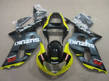 Schwarz Gelb Motul GSXR 600 K1 K2 K3 2001-2003 Verkleidungen