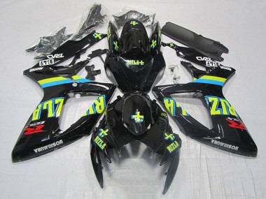 Schwarz Gelb Rizla GSXR 600 K6 2006-2007 Verkleidungen
