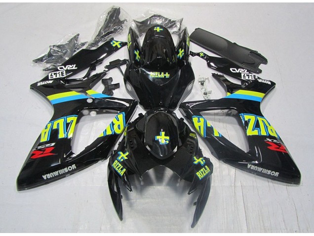 Schwarz Gelb Rizla GSXR 600 K6 2006-2007 Verkleidungen