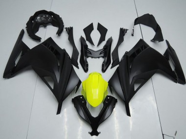 Schwarz Gelb ZX 300R 2013-2016 Verkleidungen