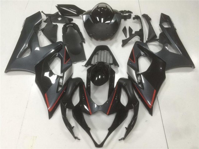Schwarz Grau GSXR 1000 K5 2005-2006 Verkleidungen Schwarz Grau GSXR 1000 K5 2005-2006 Verkleidungen