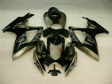 Schwarz Grau GSXR 600 / 750 K6 2006-2007 Verkleidungen