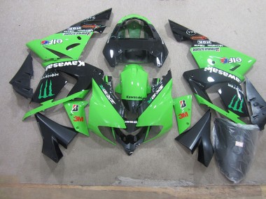 Schwarz Grün 3M Monster ZX10R 2003-2005 Verkleidungen