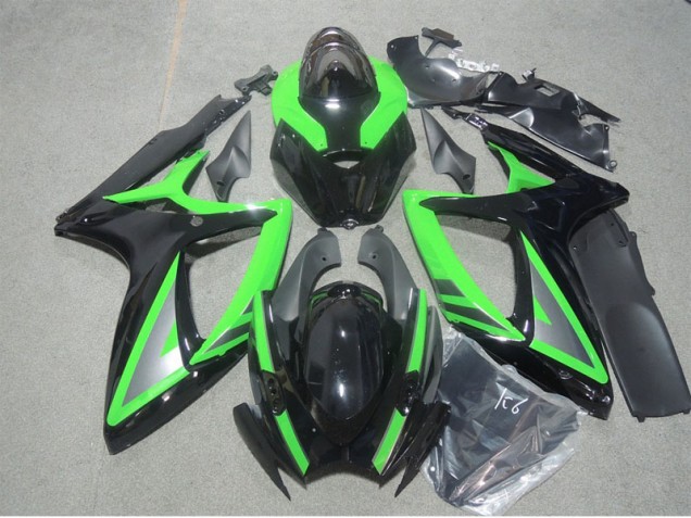 Schwarz Grün GSXR 600 K6 2006-2007 Verkleidung Schwarz Grün GSXR 600 K6 2006-2007 Verkleidung