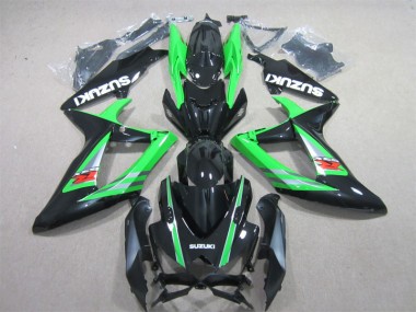 Schwarz Grün GSXR 600 K6 2006-2007 Verkleidungen