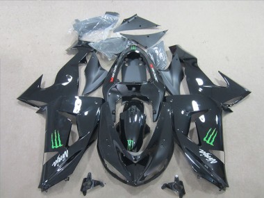 Schwarz Grün Monster Ninja ZX10R 2006-2007 Verkleidungen