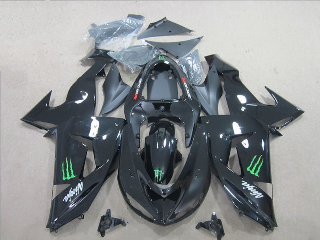 Schwarz Grün Monster Ninja ZX10R 2006-2007 Verkleidungen