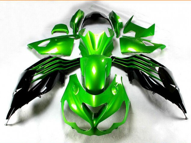 Schwarz Grün ZX14R ZZR 1400 2012-2021 Verkleidung