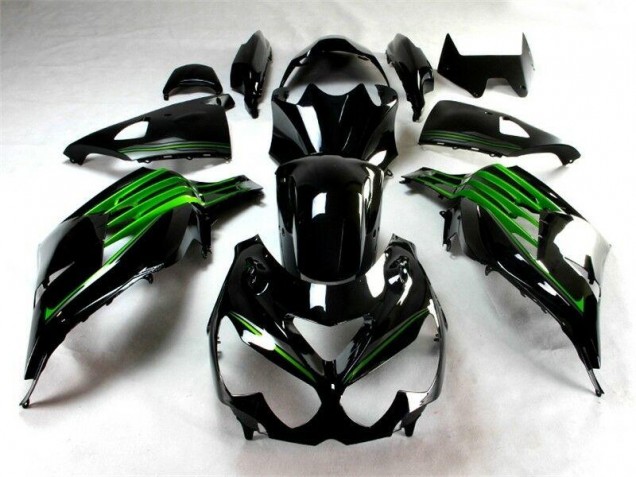 Schwarz Grün ZX14R ZZR 1400 2012-2021 Verkleidungen Schwarz Grün ZX14R ZZR 1400 2012-2021 Verkleidungen
