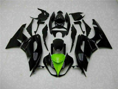 Schwarz Grün ZX6R 2009-2012 Verkleidung