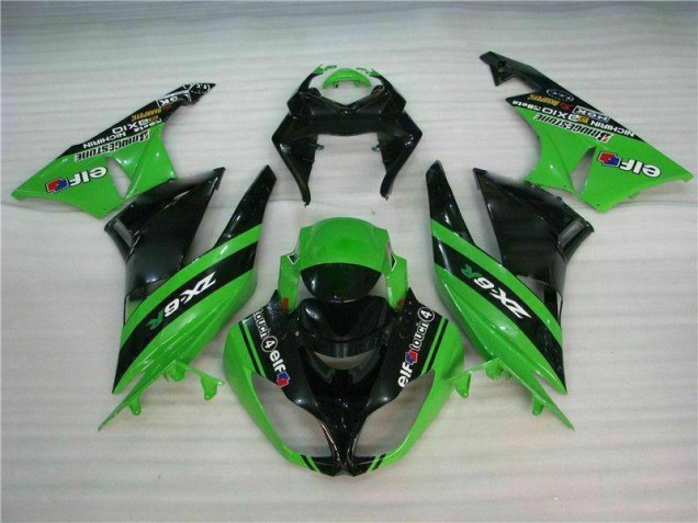Schwarz Grün ZX6R 2009-2012 Verkleidungen Komplett Sets Schwarz Grün ZX6R 2009-2012 Verkleidungen Komplett Sets