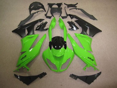 Schwarz Grün ZX6R 2009-2012 Verkleidungen