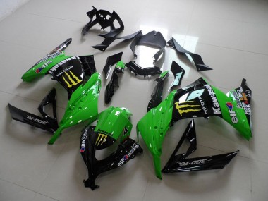 Schwarz Grünes Monster ZX 300R 2013-2016 Verkleidungen