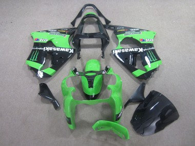 Schwarz Grünes Monster ZX6R 2000-2002 Verkleidungen