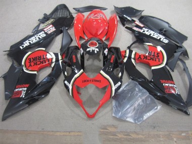 Schwarz Lucky Strike Rot Motul GSXR 1000 K5 2005-2006 Verkleidungen