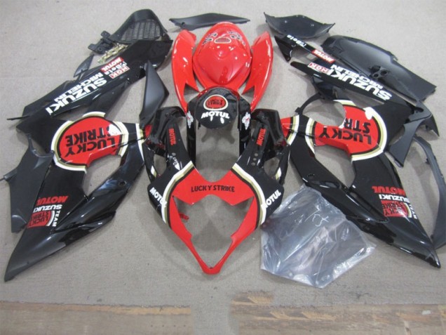 Schwarz Lucky Strike Rot Motul GSXR 1000 K5 2005-2006 Verkleidungen Schwarz Lucky Strike Rot Motul GSXR 1000 K5 2005-2006 Verkleidungen