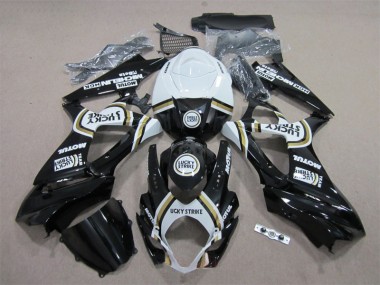Schwarz Lucky Strike Weiß Motul GSXR 1000 K7 2007-2008 Verkleidungen