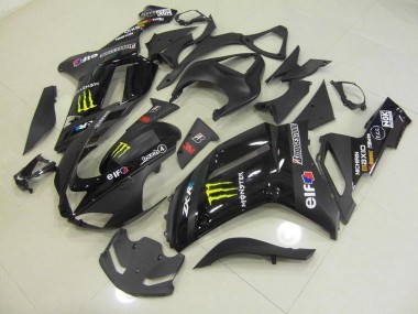 Schwarz Monster ZX6R 2007-2008 Verkleidungen