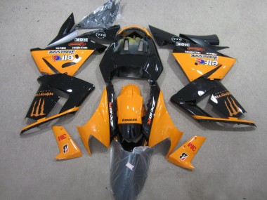 Schwarz Orange 3M Monster ZX10R 2003-2005 Verkleidungen