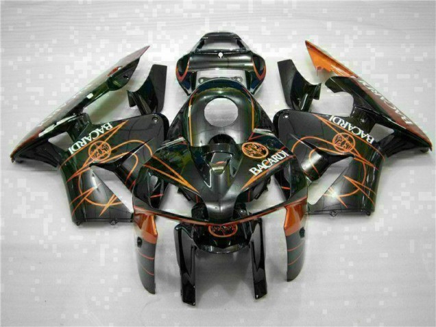Schwarz Orange BACARDI CBR 600 RR 2005-2006 Verkleidungen Schwarz Orange BACARDI CBR 600 RR 2005-2006 Verkleidungen