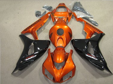 Schwarz Orange Fireblade CBR 1000 RR 2006-2007 Verkleidungen