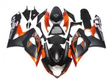 Schwarz Orange GSXR 1000 K5 2005-2006 Verkleidungen
