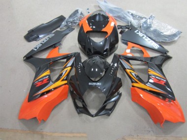 Schwarz Orange GSXR 1000 K7 2007-2008 Verkleidungen