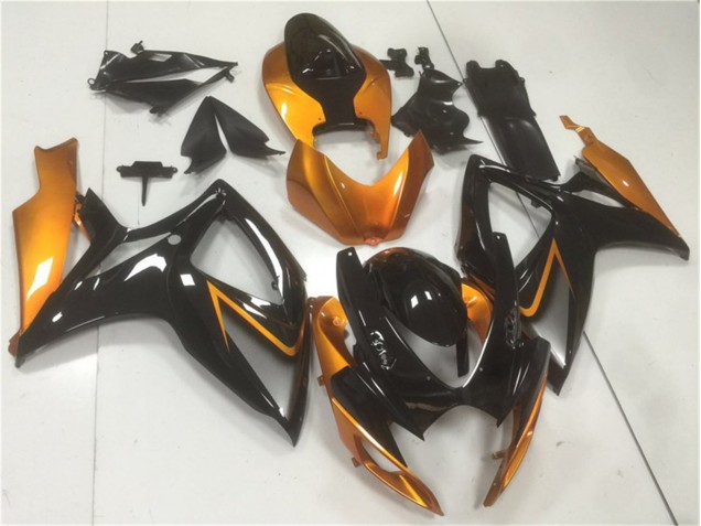 Schwarz Orange GSXR 600 / 750 K6 2006-2007 Verkleidung Schwarz Orange GSXR 600 / 750 K6 2006-2007 Verkleidung