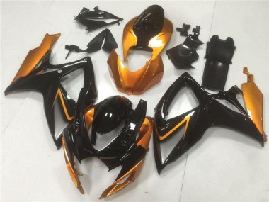 Schwarz Orange GSXR 600 / 750 K6 2006-2007 Verkleidung