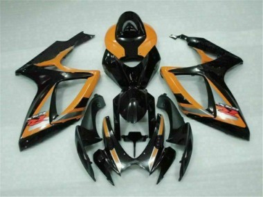 Schwarz Orange GSXR 600 / 750 K6 2006-2007 Verkleidungen