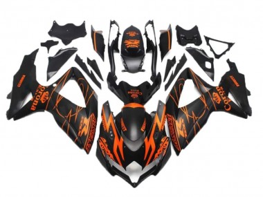 Schwarz Orange GSXR 600 / 750 K8 2008-2010 Verkleidungen