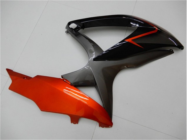 Schwarz Orange Grau GSXR 600 / 750 K8 2008-2010 Verkleidungen Schwarz Orange Grau GSXR 600 / 750 K8 2008-2010 Verkleidungen