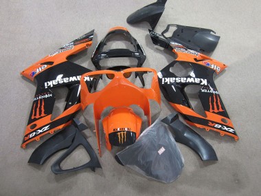 Schwarz Orange Monster ZX6R 2003-2004 Verkleidungen
