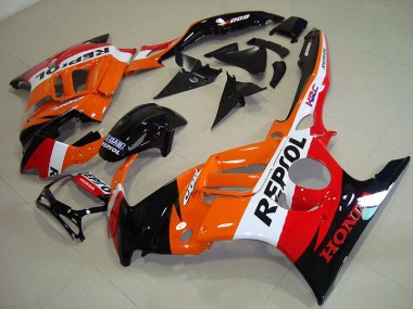 Schwarz Orange Repsol CBR 600 F3 1995-1998 Verkleidung