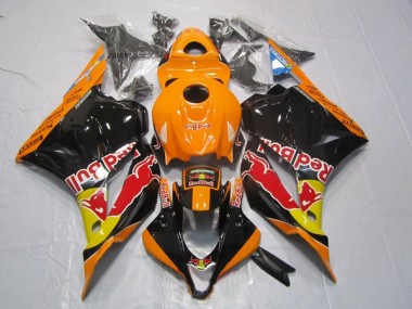 Schwarz Orange Rot Bull CBR 600 RR 2009-2012 Verkleidung