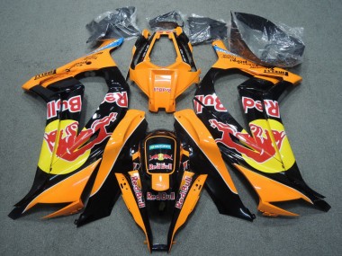 Schwarz Orange Rot Bull ZX10R 2011-2015 Verkleidungen