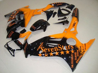 Schwarz Orange Sieben Sterne CBR 600 F3 1995-1998 Verkleidungen