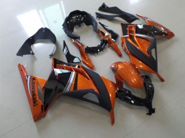 Schwarz Orange ZX 300R 2013-2016 Verkleidungen