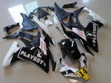 Schwarz Playboy 14 CBR 500 RR 2013-2015 Verkleidungen