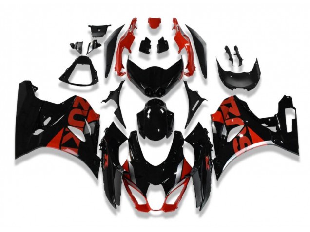 Schwarz Rot GSXR 1000 2017-2023 Verkleidung Schwarz Rot GSXR 1000 2017-2023 Verkleidung