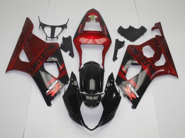 Schwarz Rot GSXR 1000 K3 2003-2004 Verkleidungen